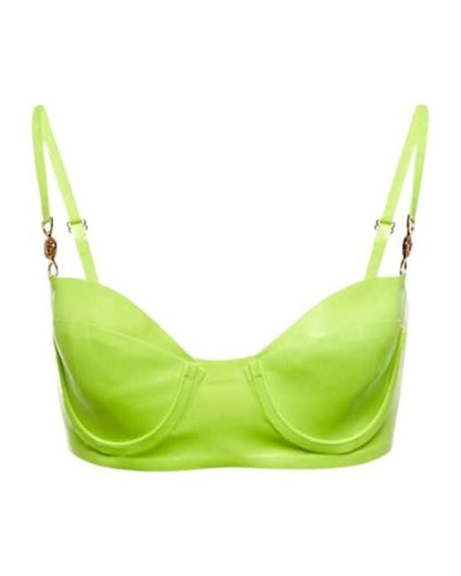 Versace Green Medusa Latex Bralette