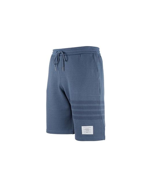 Thom Browne Blue Rwb Striped Shorts for men