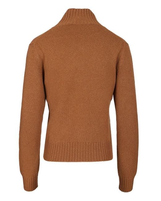 AMI Brown Turtleneck Sweater