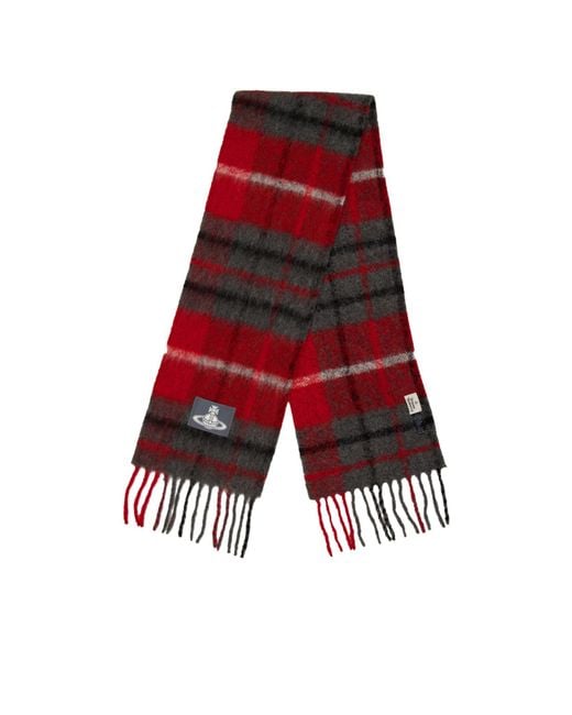 Vivienne Westwood Red Plaid Scarf