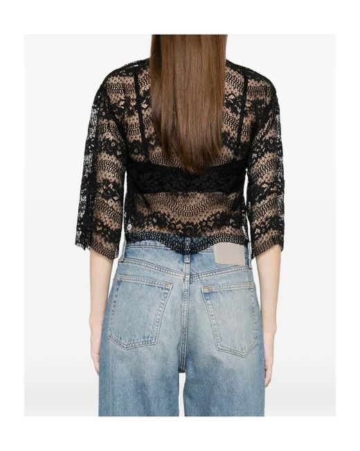 Twinset Black Laced Blouse