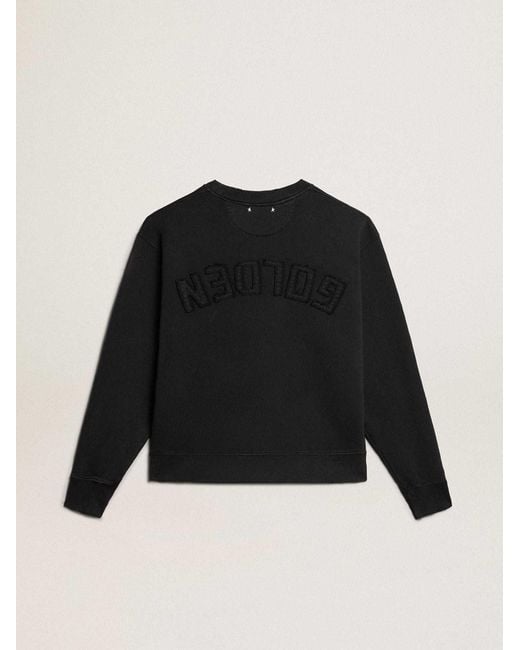 Golden Goose Deluxe Brand Black Boxy Logo Sweatshirt for men