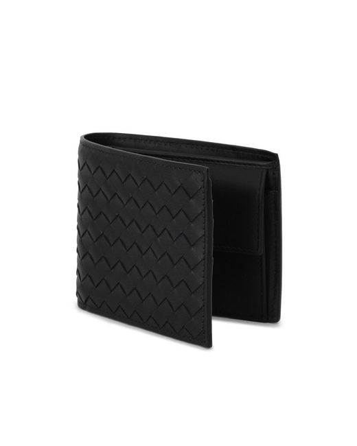Bottega Veneta Black Folding Wallet for men