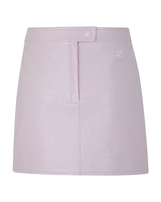 Courreges White Courrèges Reedition Logo Patch Mini Skirt