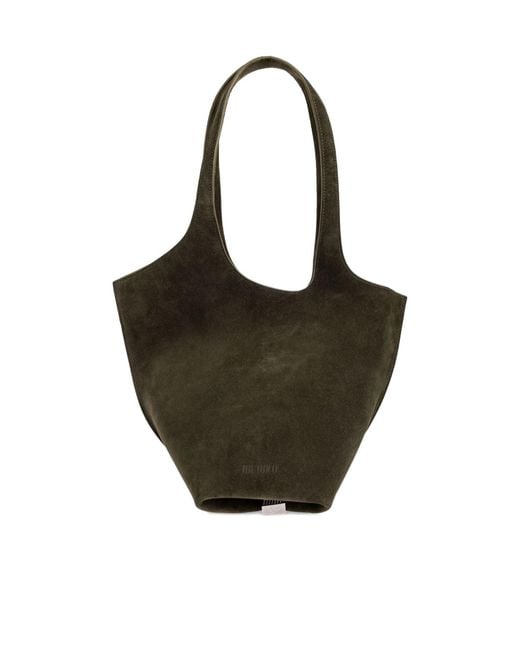 The Attico Black The La Scoop Asymmetric Medium Shopper Bag