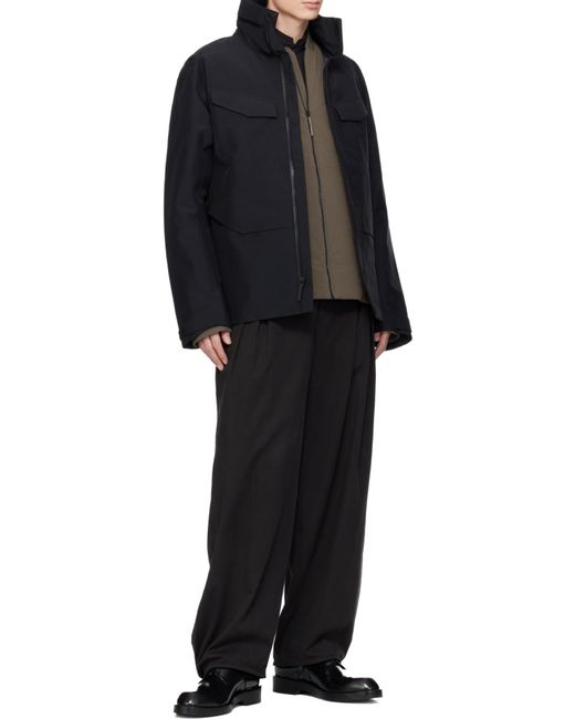 Veilance Black Field Windbreaker Jacket for men