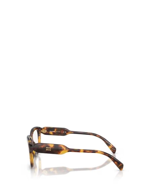 Miu Miu White Eyewear Rectangle Frame Glasses