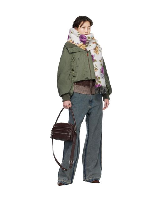 Acne White Tassel Wool Scarf for men
