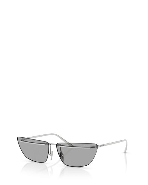 Prada White Eyewear Butterfly Frame Sunglasses