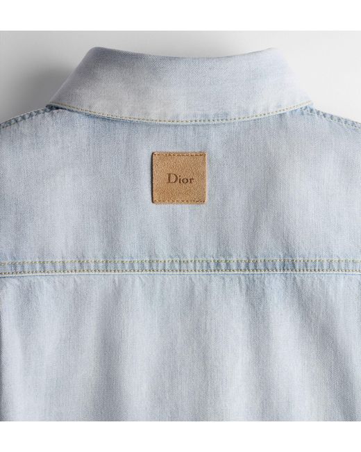 Dior Blue Médaillon Embroidered Blouse