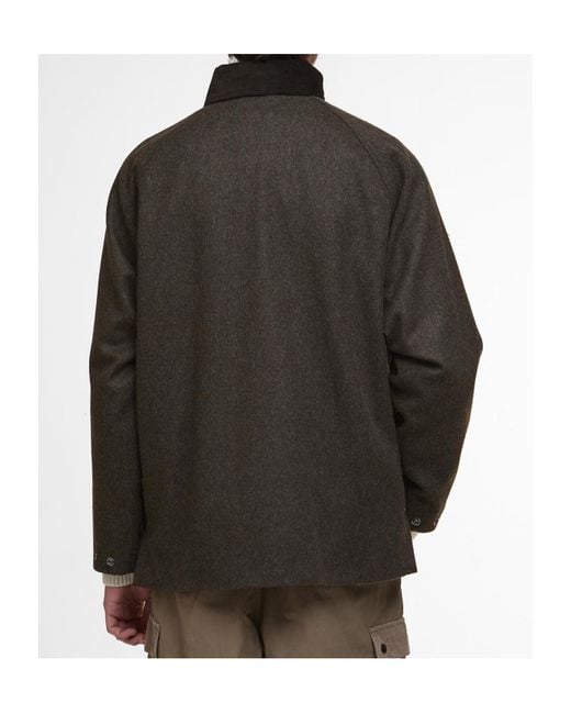Barbour Black Bedale Wool Jacket for men