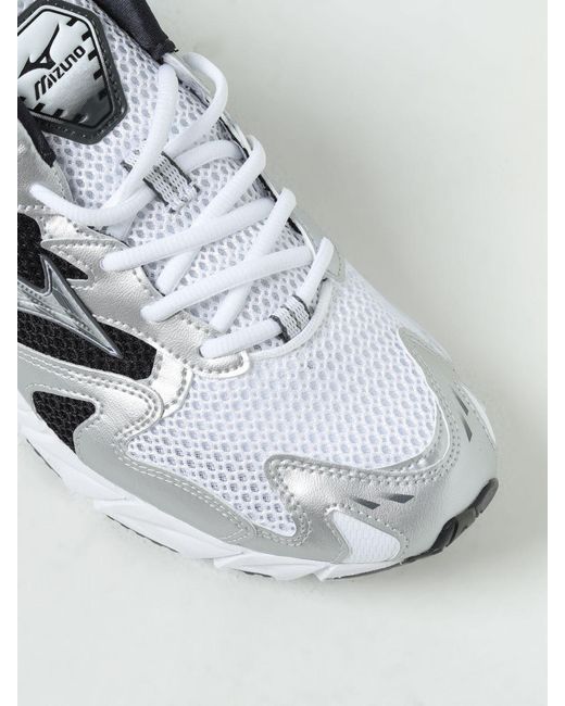 Mizuno White Wave Rider 10 Lace-Up Sneakers