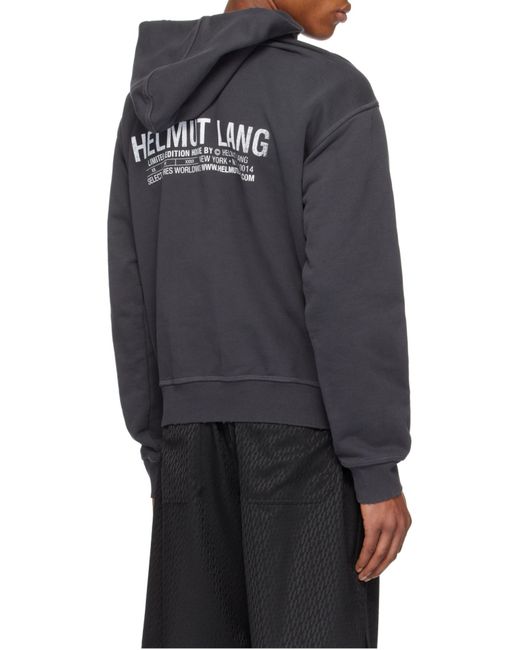 Helmut Lang Blue Meatpacking Hoodie for men