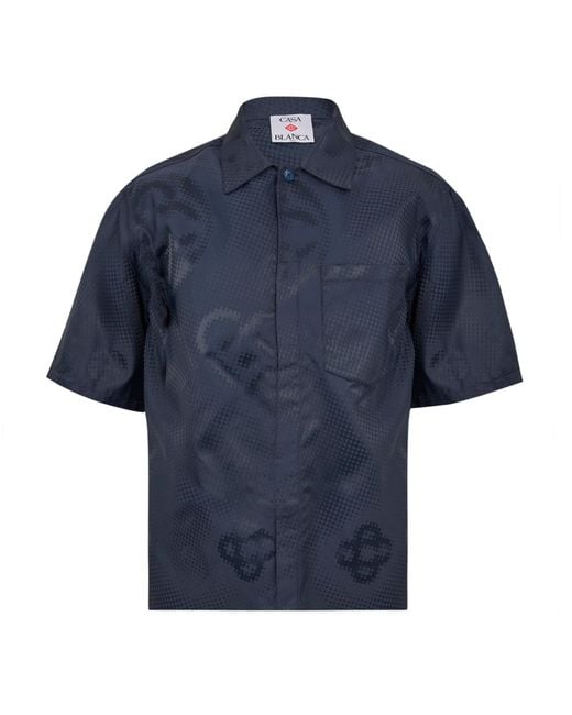 Casablanca Blue Short-Sleeved Shirt for men