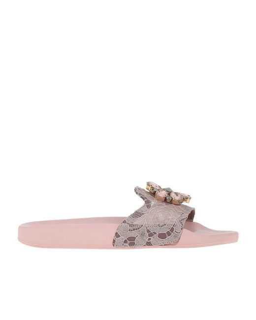 Dolce & Gabbana Pink Solid Color Sandals