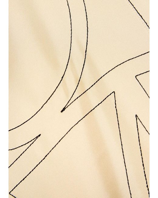 Totême  Natural Logo-Monogrammed Silk Shirt