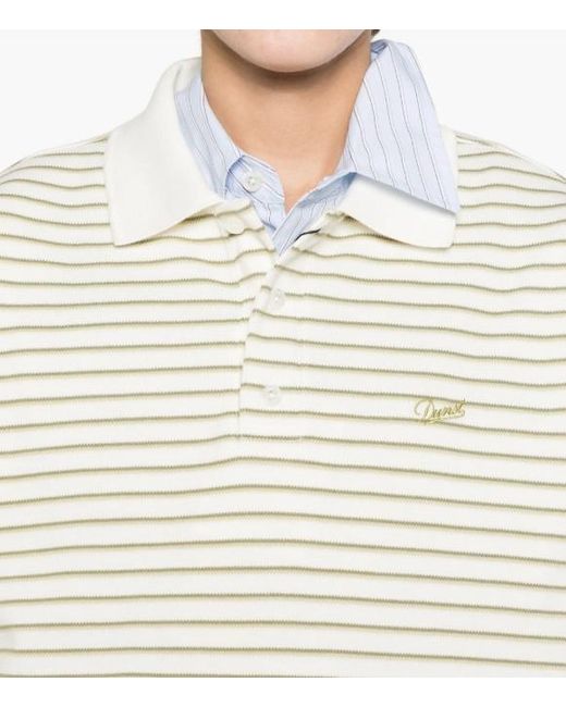 DUNST White Striped T-Shirt