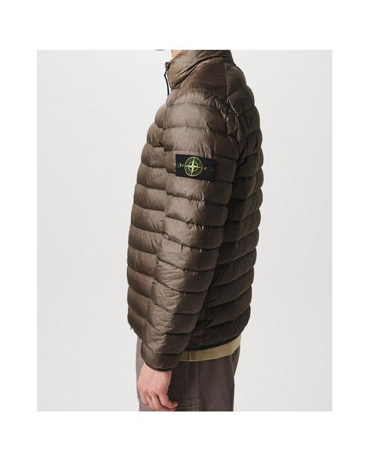 Stone Island Brown Lightweight Down Jacket for men