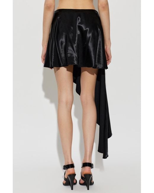 Alaïa Black Alaïa Asymmetric Draped Skirt
