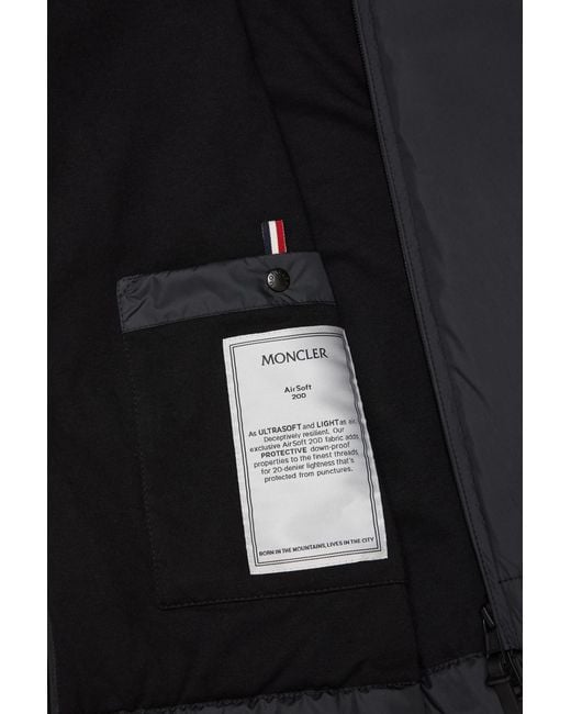 Moncler Black Domene Hooded Jacket for men