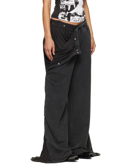 Y. Project Black Layered Track Pants