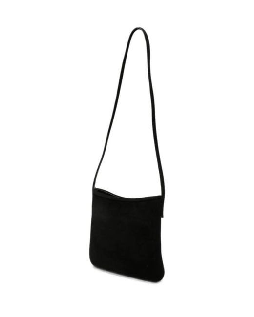 MANU Atelier Black Fidèle Suede Shoulder Bag