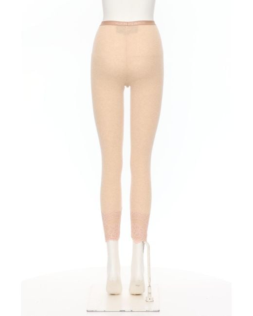 Valentino White Cashmere Leggings