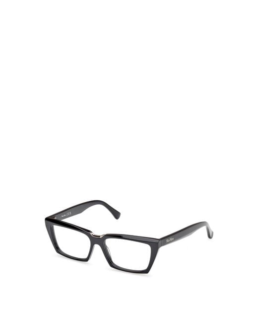 Max Mara White Rectangular Frame Glasses