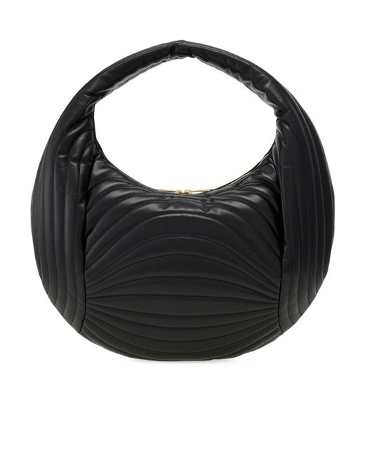 Ferragamo Black Large Quilted Shoulder Bag