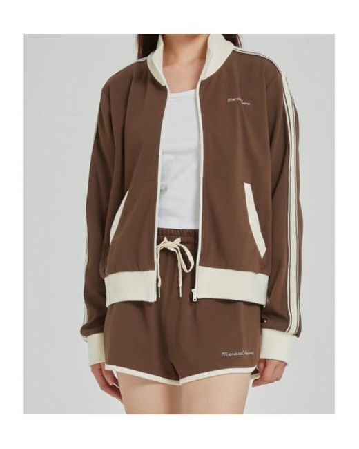 Marissa Chiara Brown Long-Sleeved Zip-Up Jacket