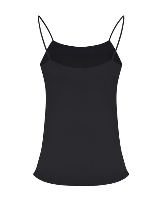 Herno Black Satin Camisole Top