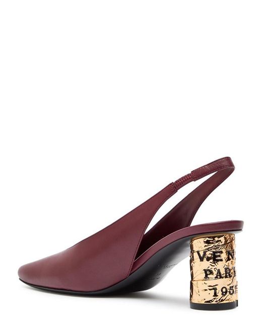Givenchy Purple Tape-Effect Slingback Leather Pumps