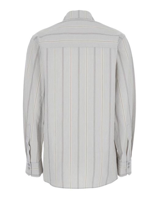 Low Classic Gray Striped Shirt