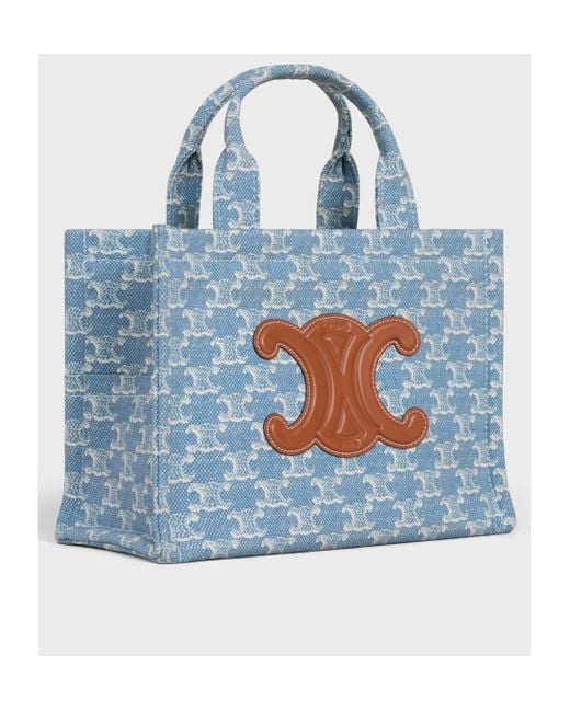 Céline Blue Small Cabas Shoulder Bag