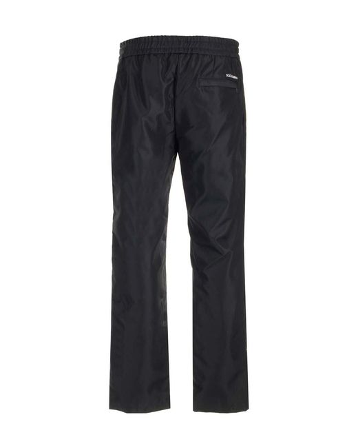 Dolce & Gabbana Blue Drawstring Elastic Waist Pants for men