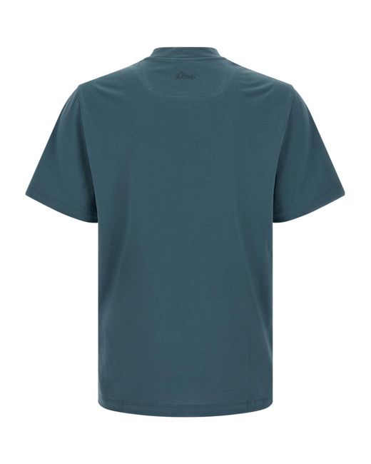Brioni Blue Short-Sleeved T-Shirt for men