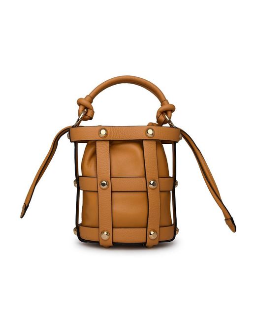 Ferragamo Brown Cage Small Shoulder Bag