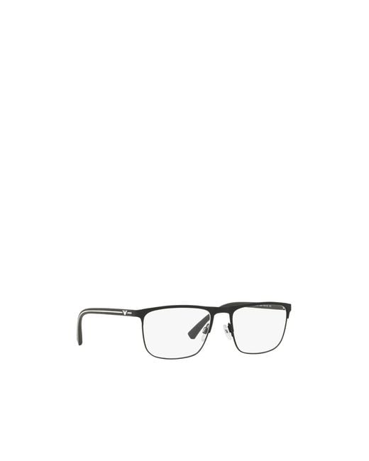 Emporio Armani White Square Frame Glasses for men