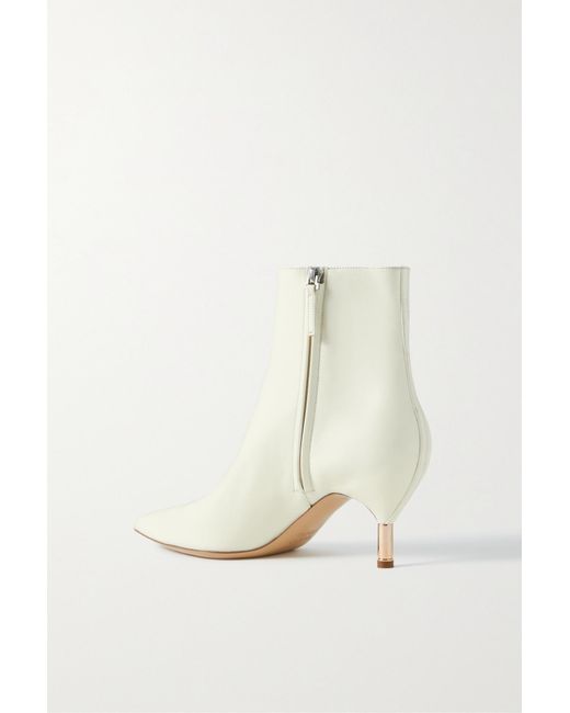 Gabriela Hearst White Pointed-Toe Ankle Boots