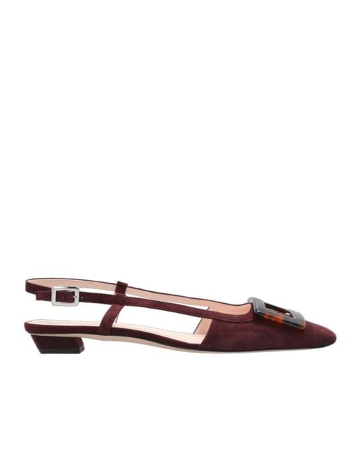 Roger Vivier Brown Belle Vivier Buckled Slingback Ballerinas