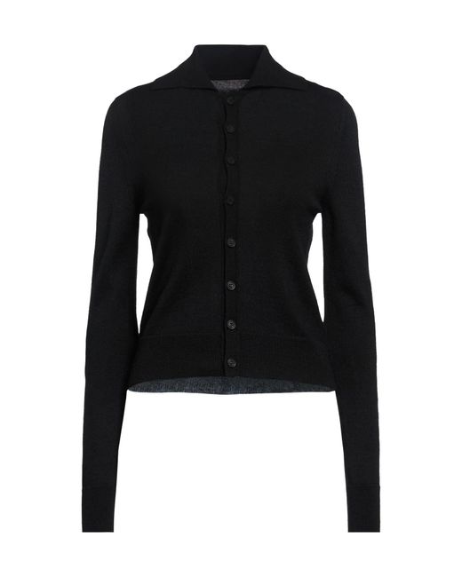 MM6 by Maison Margiela Black Solidcolor Cardigans