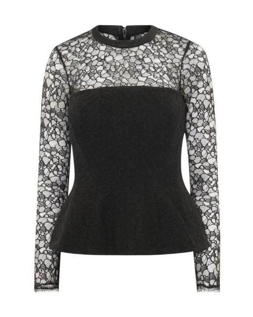 Jonathan Simkhai Black Prima Peplum Top