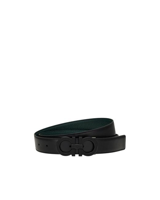 Ferragamo Black Adjustable And Reversible for men