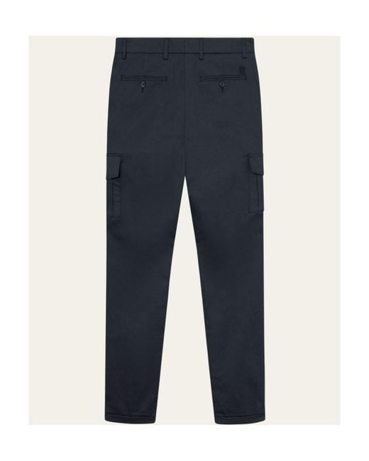 Les Deux Blue Cargo-Pocket Trousers for men