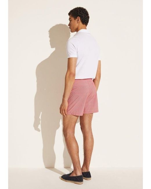 Loro Piana Pink Pattern Swimming Trunks for men