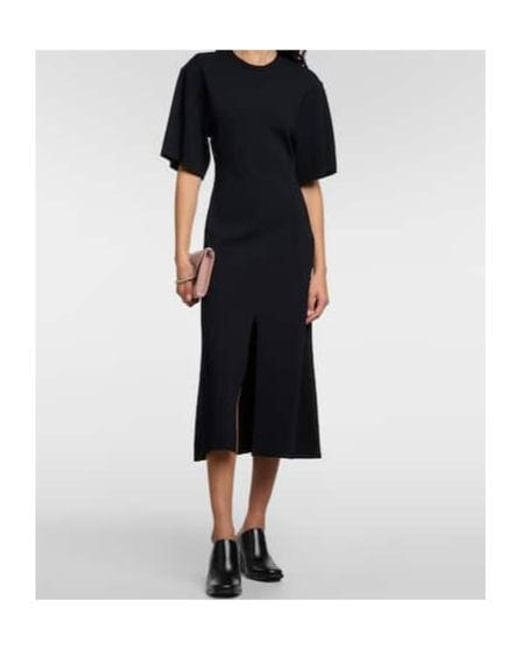 Stella McCartney Black Ruffled Midi Dress