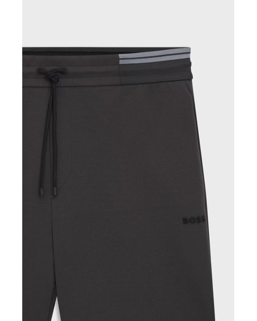Boss Black Drawstring Waist Shorts for men