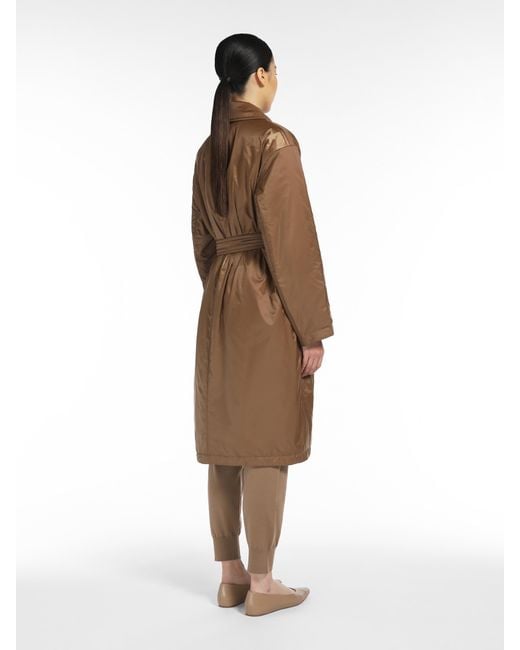 Max Mara Brown Lapel Stuffed Coat