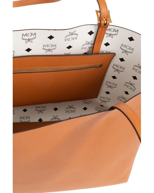 MCM Brown Logo Shoulder Bag