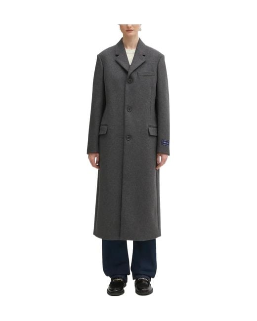 Sporty & Rich Black Button Coat